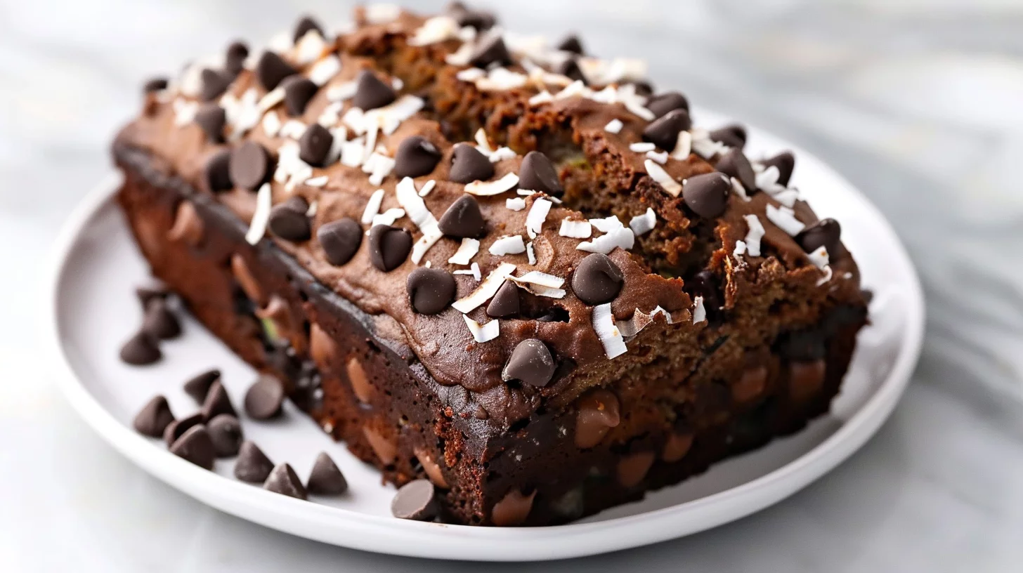 Chocolate Chip Coconut Chocolate Zucchini Bread