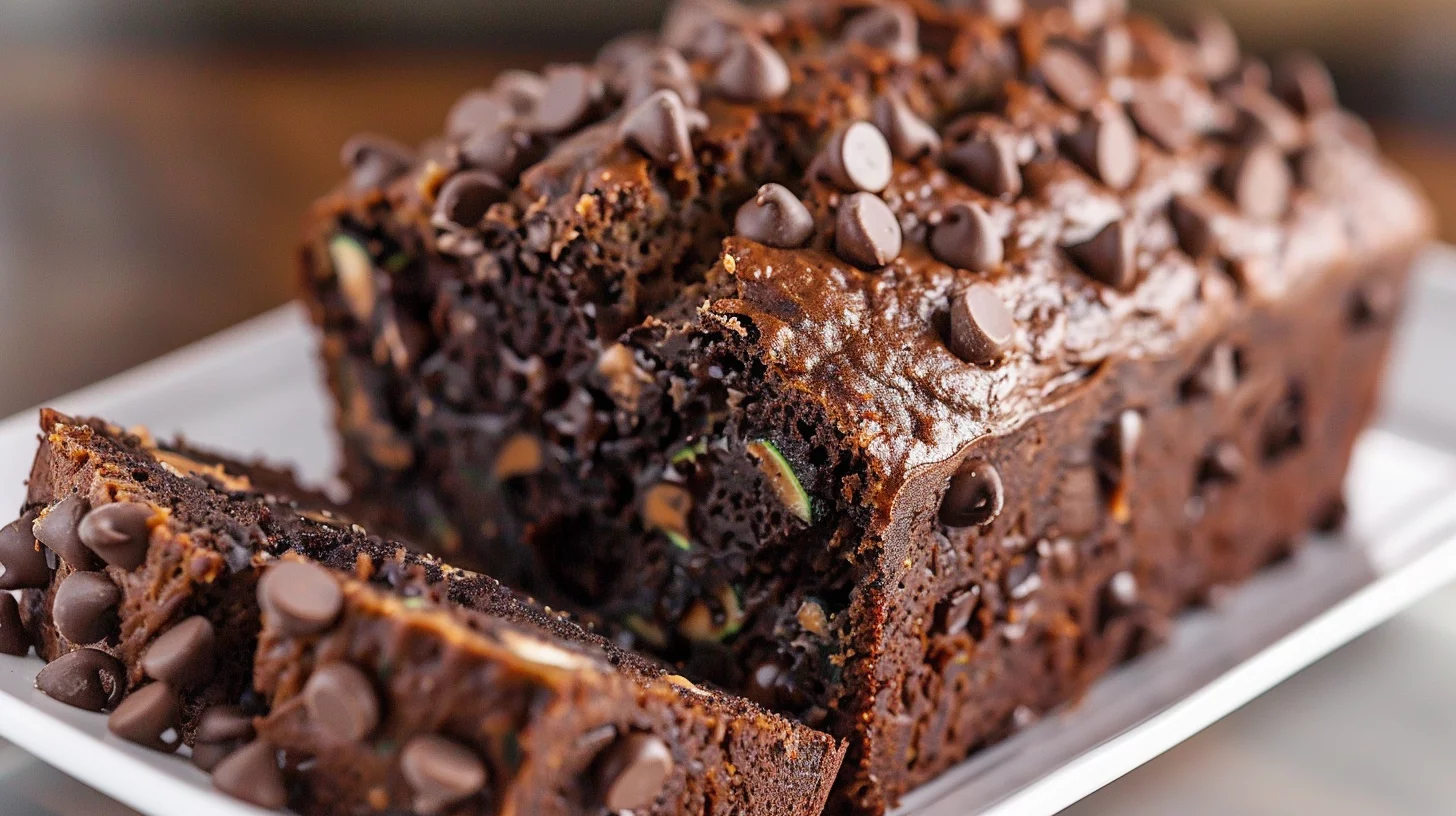 Decadent Chocolate Chip Peanut Butter Zucchini Bread