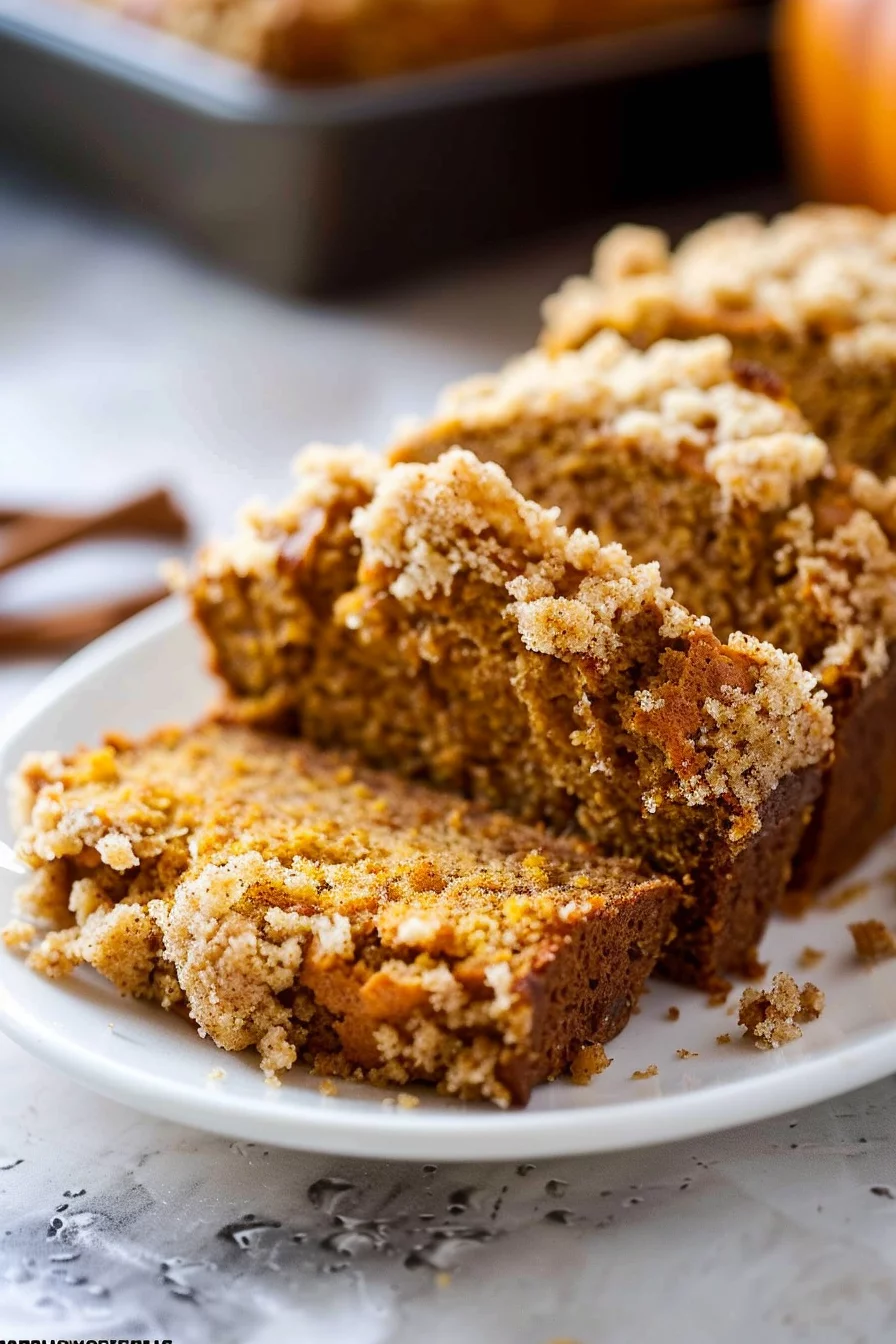 Easy Pumpkin Bread With Crumb Topping