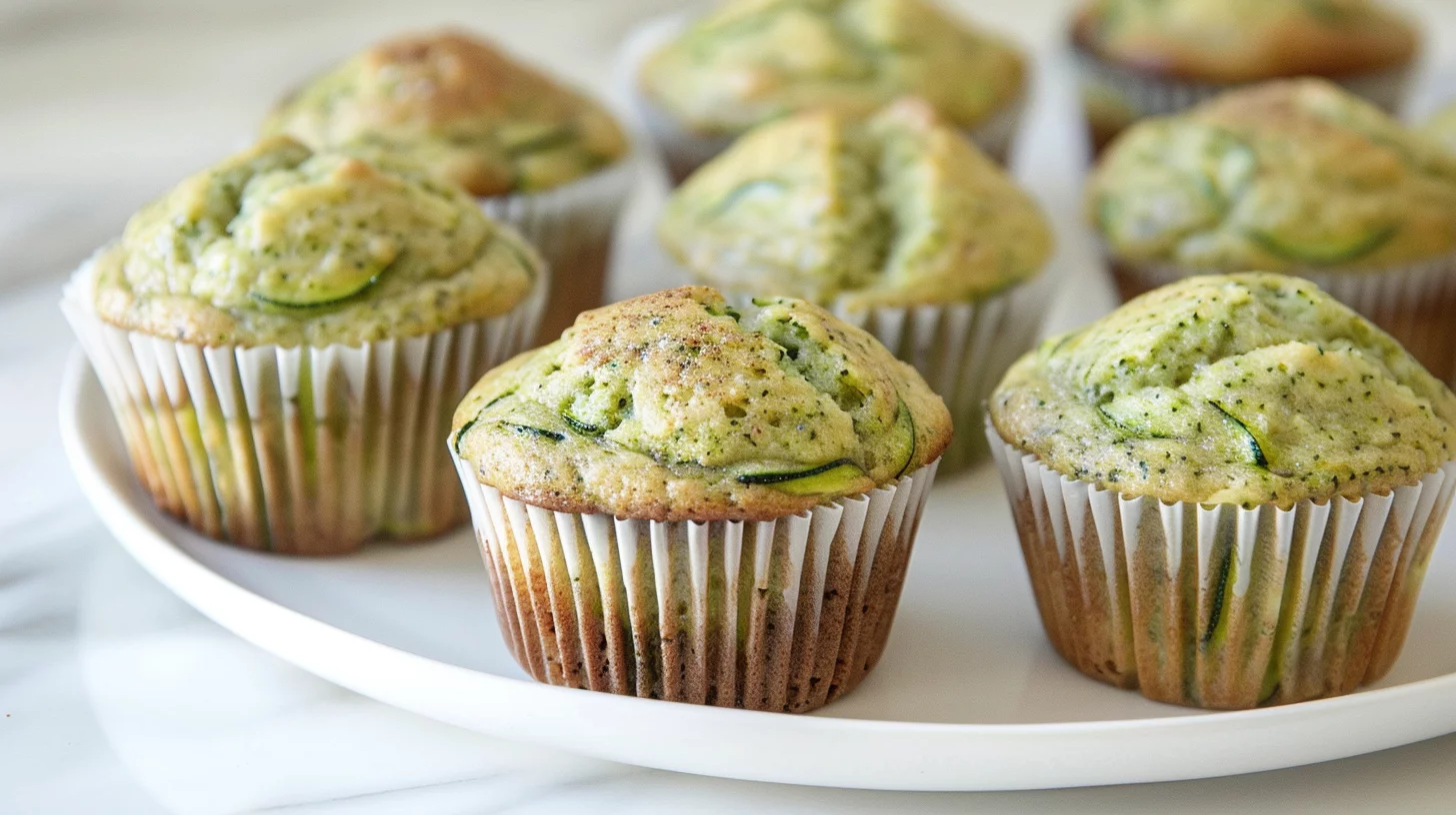 Fluffy Sour Cream Zucchini Muffins