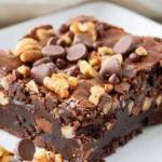 Fudgy Greek Yogurt Chocolate Chip Brownies