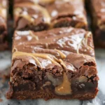 Fudgy Greek Yogurt Chocolate Peanut Butter Brownies