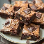 Fudgy Greek Yogurt Chocolate Peanut Butter Brownies