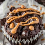 Greek Yogurt Chocolate Peanut Butter Lava Muffins
