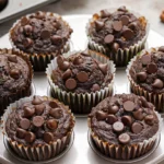 Healthy and Moist Chocolate Zucchini Muffins