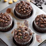 Healthy and Moist Chocolate Zucchini Muffins