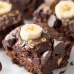 Healthy Chocolate Banana Oat Muffin Bars With Greek Yogurt