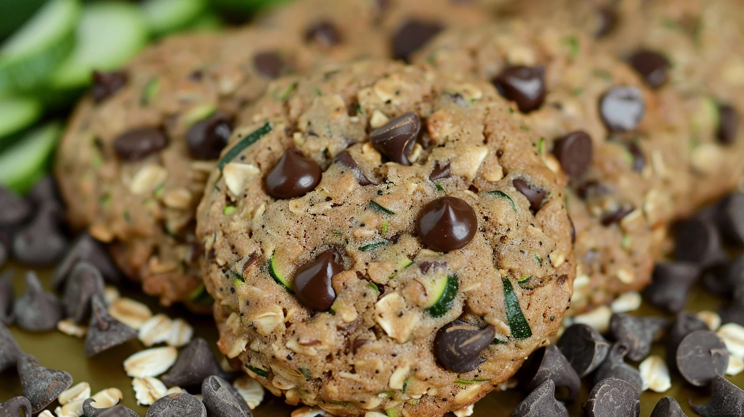 Healthy Chocolate Chip Zucchini Oatmeal Cookies