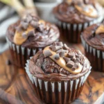 Healthy Double Chocolate Banana Muffins With Peanut Butter Swirl