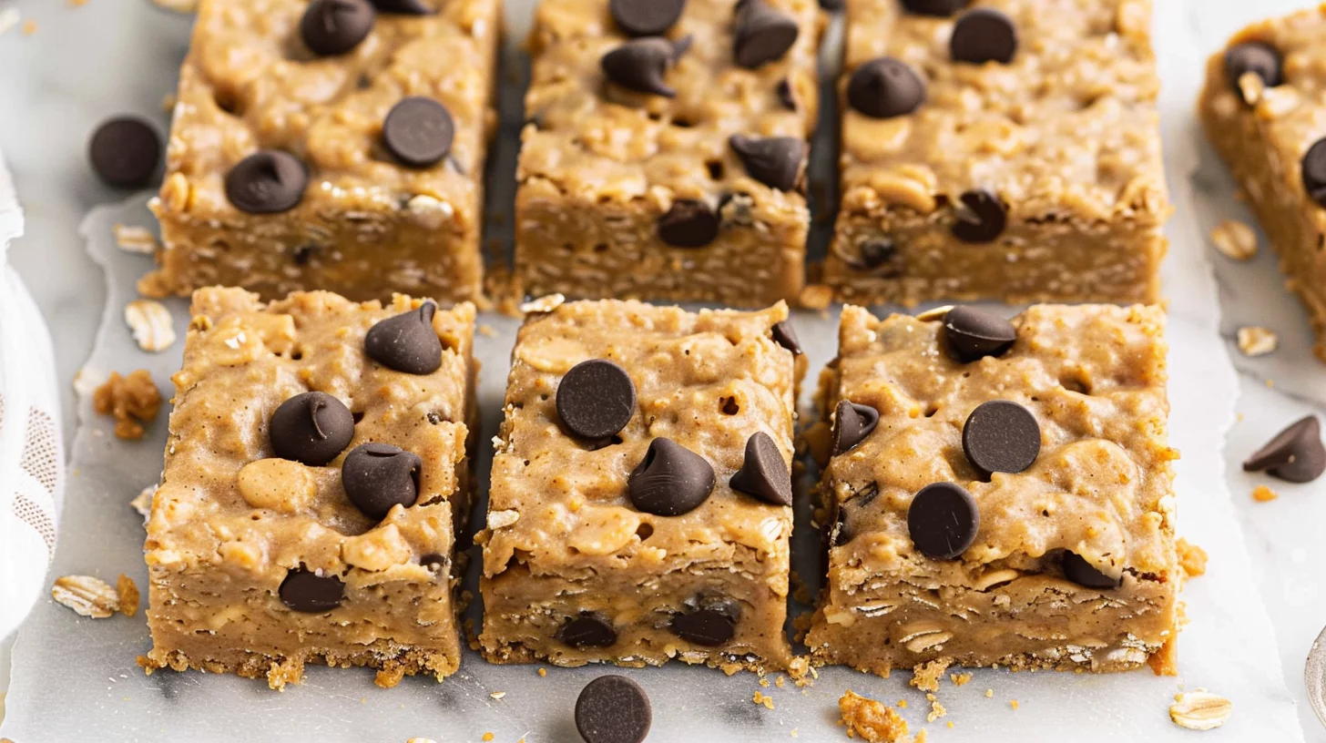 Healthy High Protein Peanut Butter Oatmeal Cookie Bars