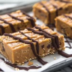Healthy No Bake Peanut Butter Chocolate Protein Bars With Oat Crust