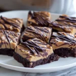 Healthy Peanut Butter Greek Yogurt Blondies With Dark Chocolate Swirls