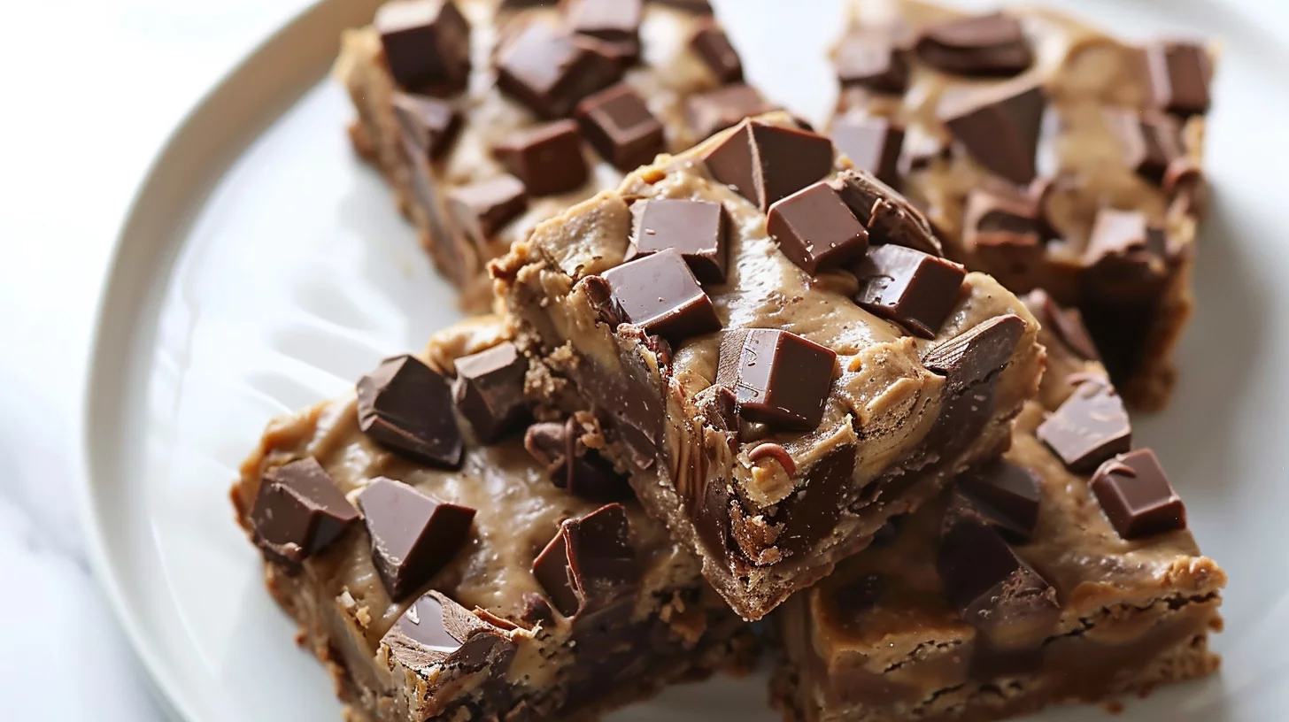 Healthy Peanut Butter Greek Yogurt Brownie Bars
