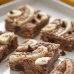 High Protein Breakfast Blondies With Banana Chocolate and Yogurt Swirls