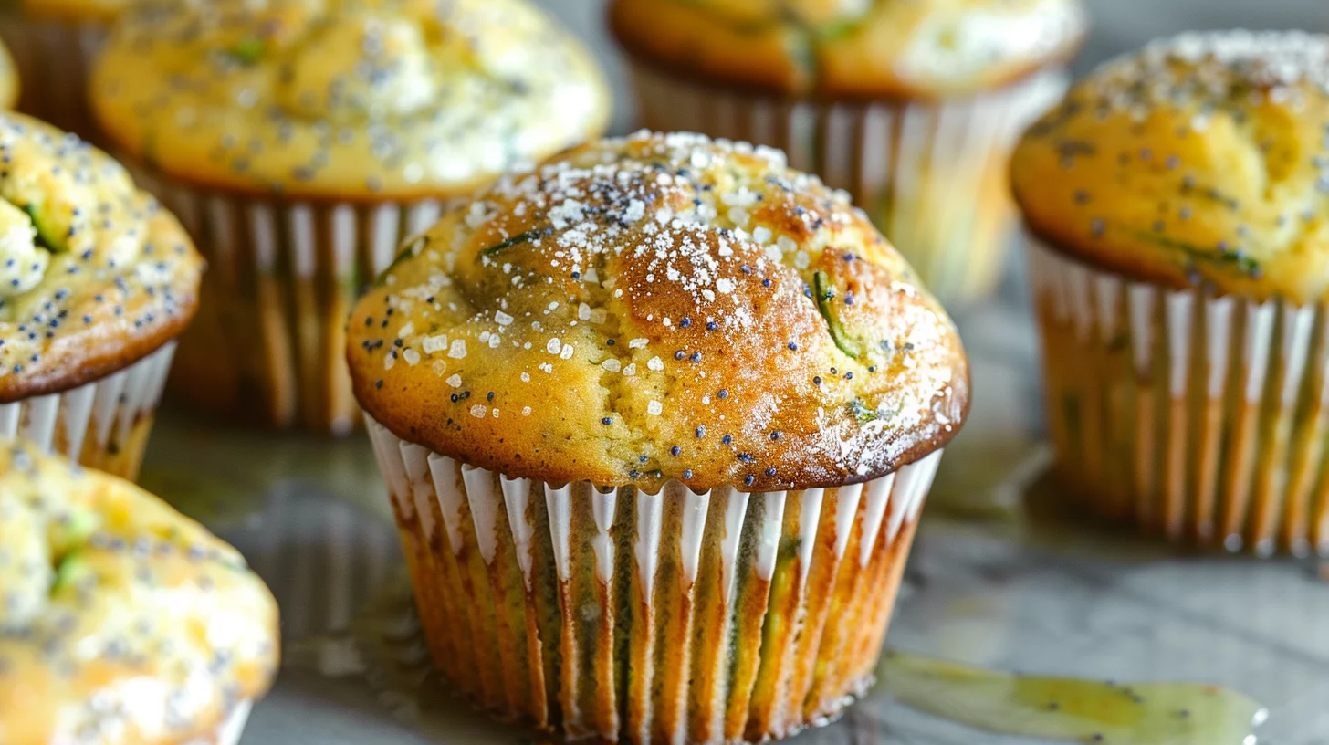 Lemon Poppy Seed Zucchini Muffins