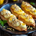 Mini Yuzu Lemon and Honey Éclairs With Seed Crunch