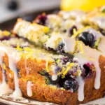 Moist Blueberry Zucchini Bread With Lemon Glaze