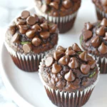 Moist Double Chocolate Zucchini Muffins