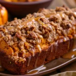 Moist Pumpkin Bread With Streusel Topping and Maple Glaze
