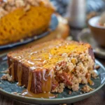 Moist Pumpkin Bread With Streusel Topping and Maple Glaze