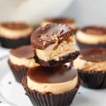 No Bake Peanut Butter Cheesecake Cups With Chocolate Shell