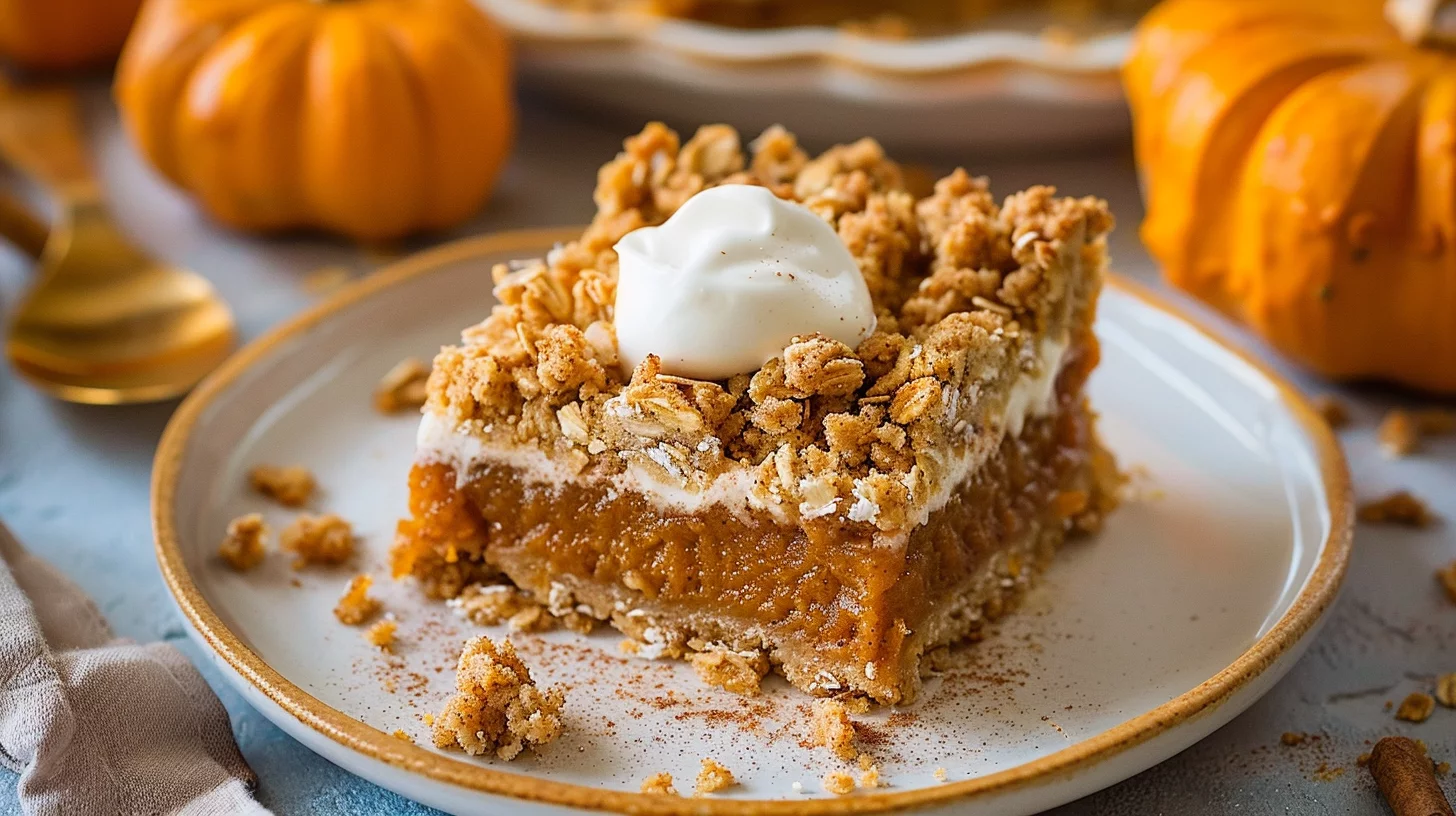 Pumpkin Pie Crumble Bars