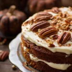Pumpkin Spice Gooey Cake With Cream Cheese Frosting