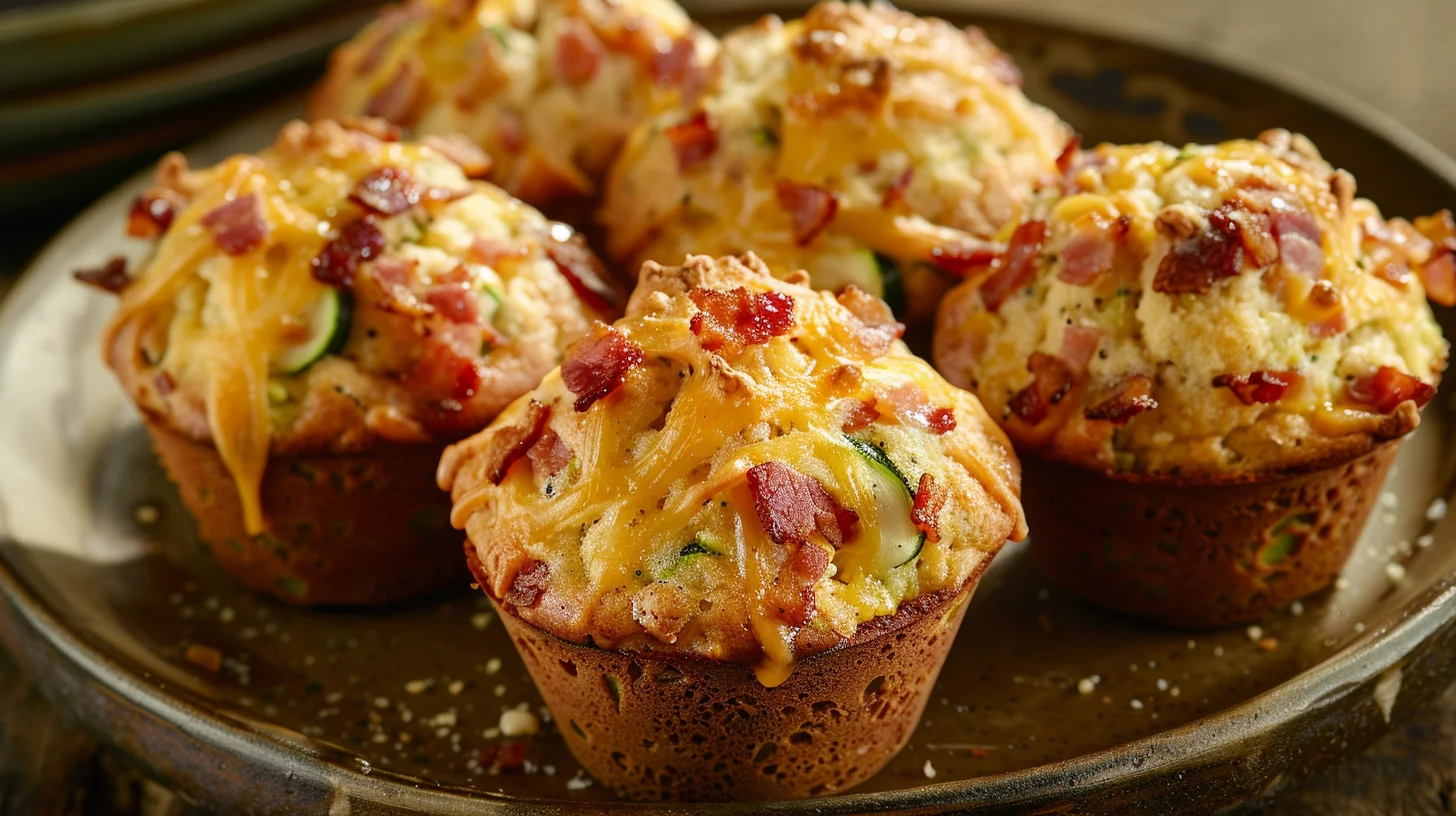 Savory Cheddar Zucchini Muffins