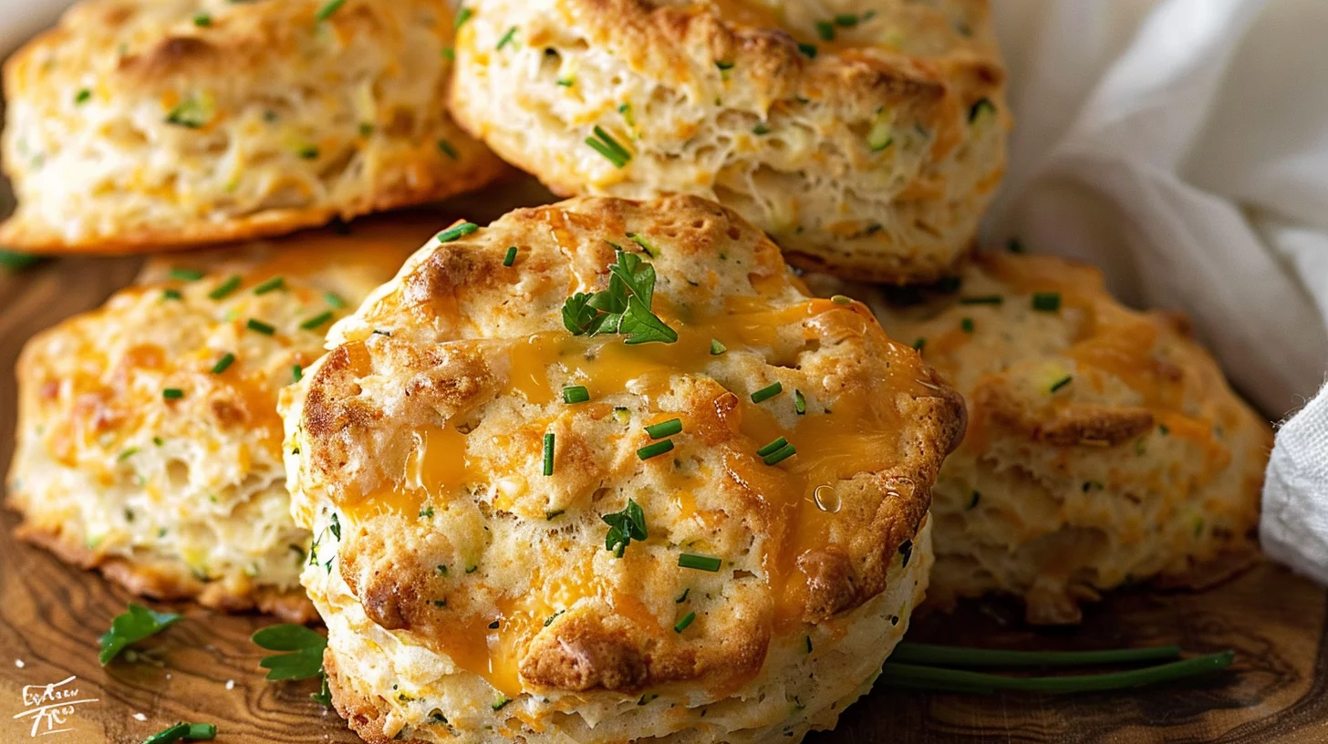 Soft and Tender Zucchini Cheddar Biscuits