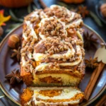 Swirled Pumpkin Cream Cheese Bread