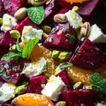 Vibrant Beet and Orange Salad with Creamy Feta and Crunchy Pistachios