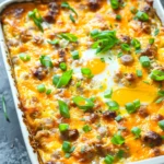 Breakfast Casserole With Eggs and Sausage