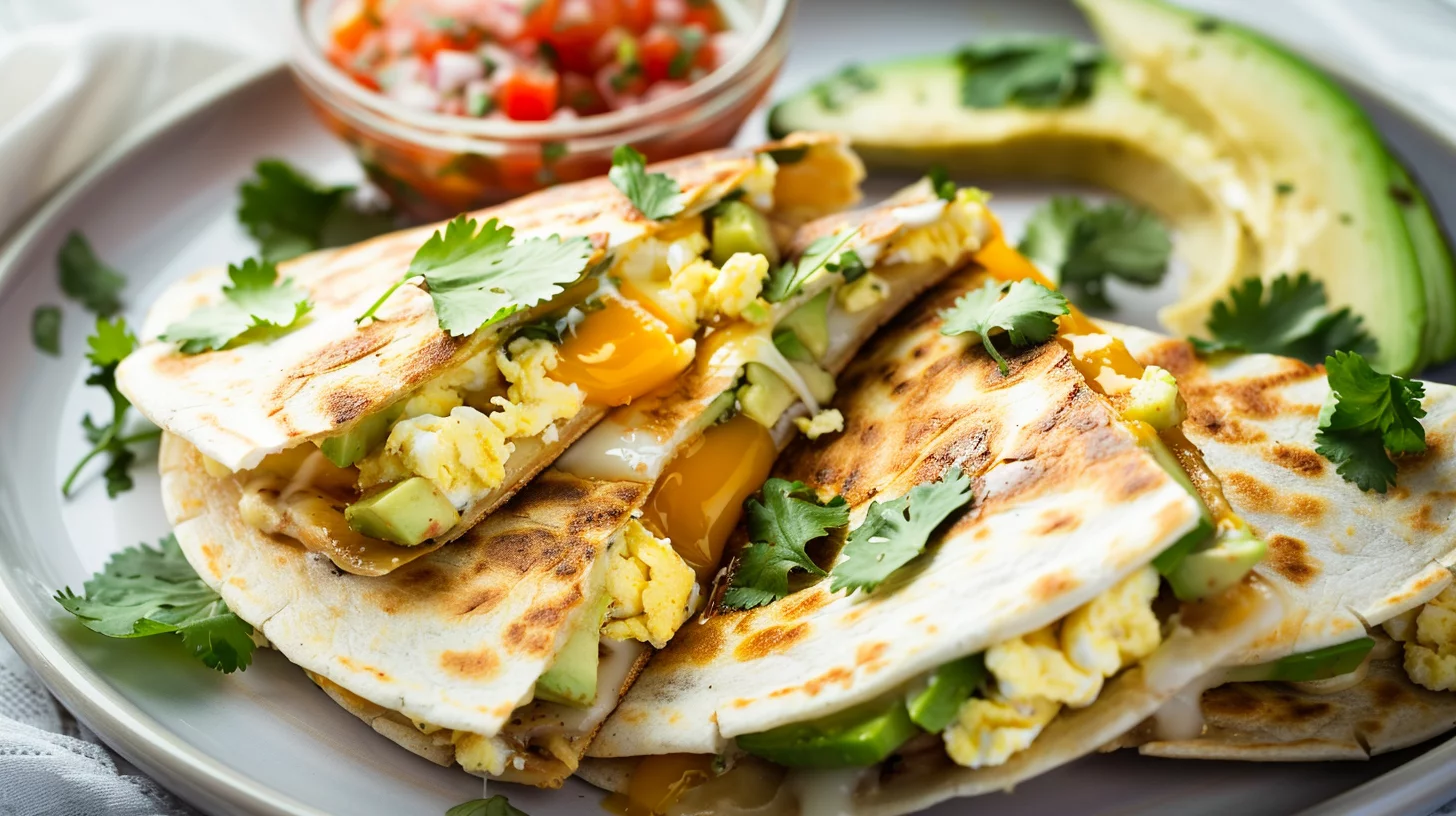Breakfast Quesadillas Loaded With Cheese