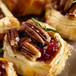 Cranberry Brie Puff Pastry Bites