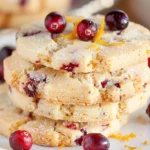 Cranberry Orange Shortbread Cookies