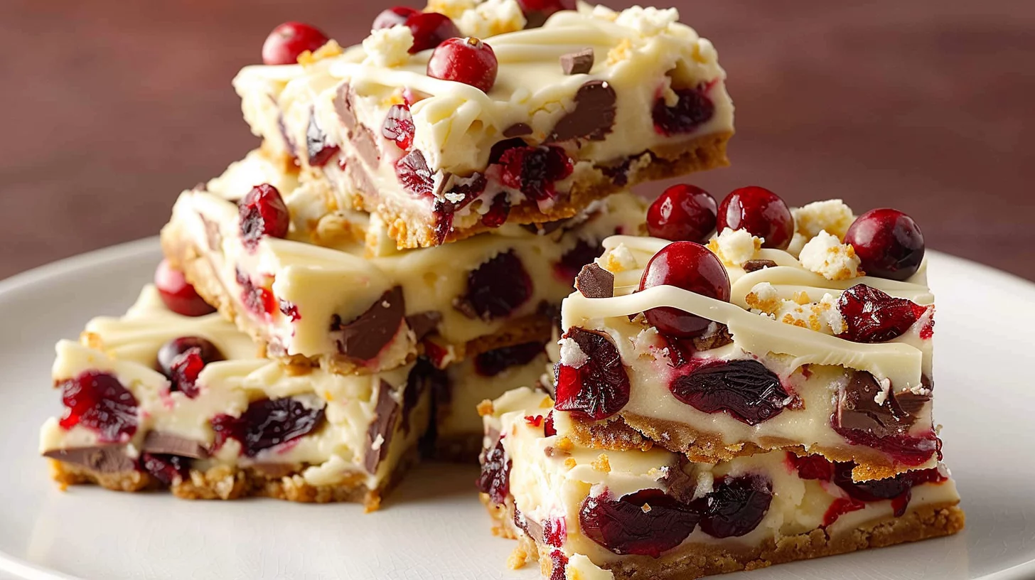 Cranberry White Chocolate Blondies