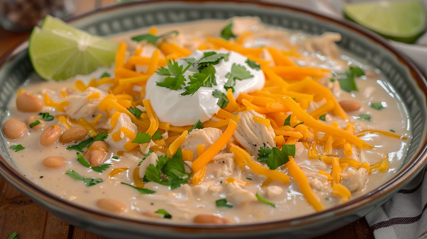 Creamy White Chicken Chili With Sour Cream