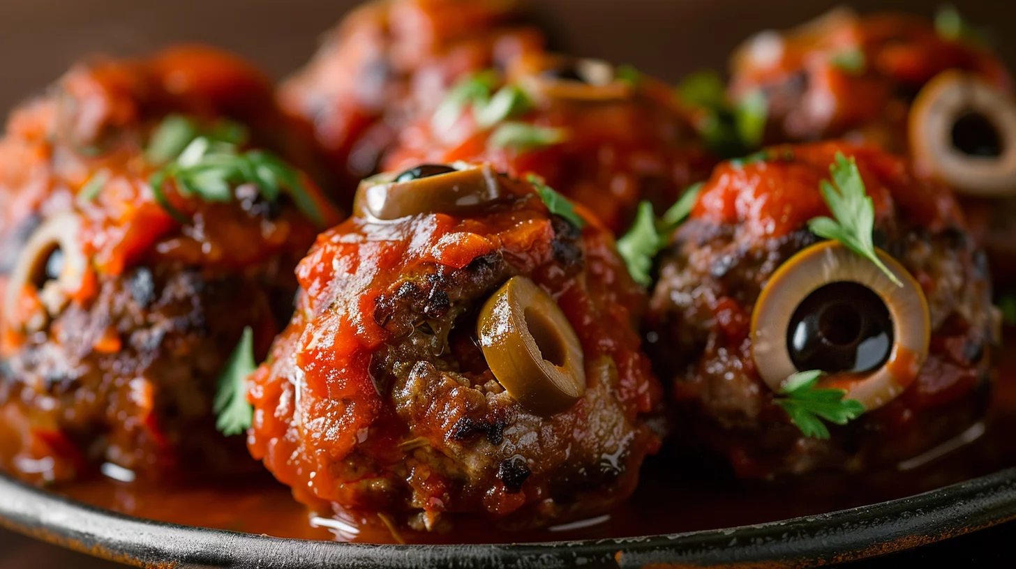 Creepy Eyeball Meatballs