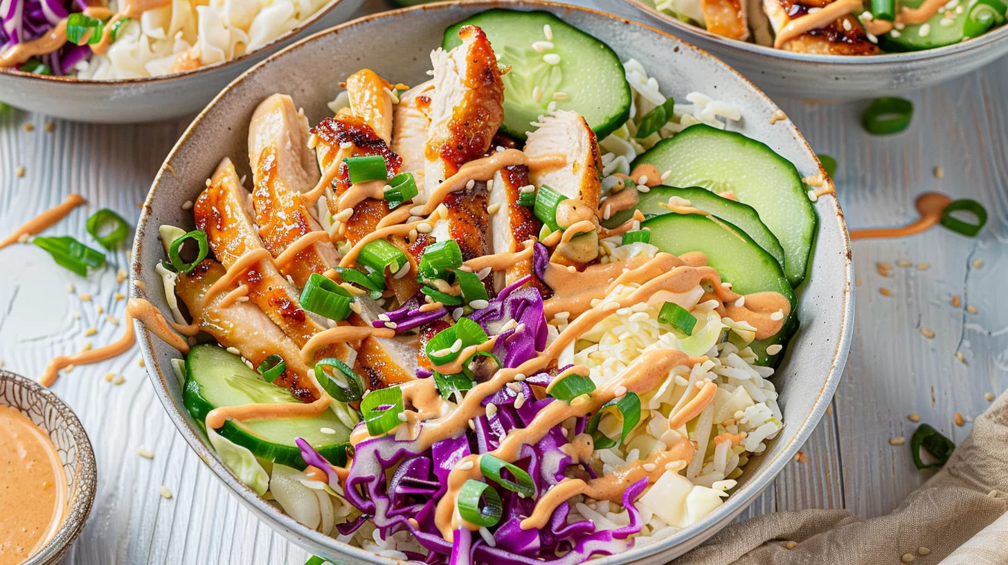 Healthy Bang Bang Chicken Bowl