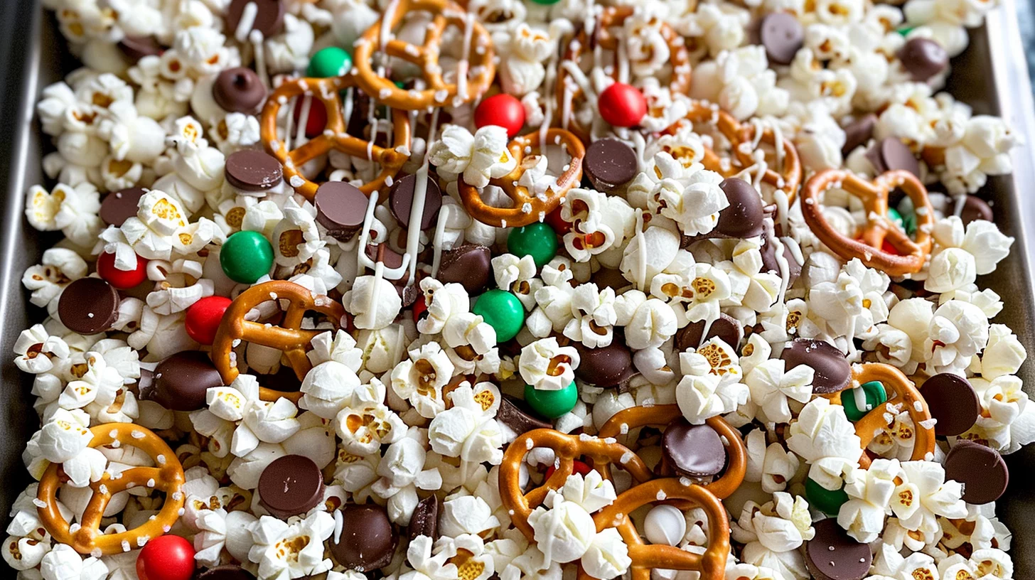 Holiday Popcorn Snack Mix