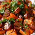 Honey Garlic Sausage Sweet Potatoes