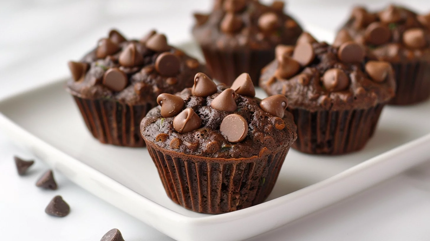 Irresistible Fudgy Chocolate Zucchini Muffins