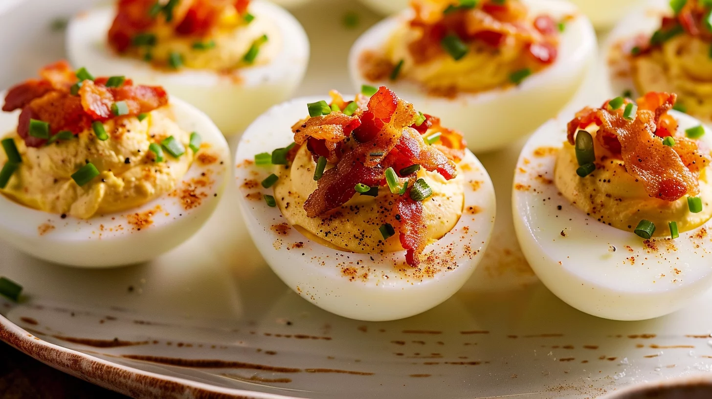 Maple Bacon Deviled Eggs