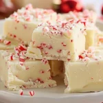 Peppermint White Chocolate Fudge