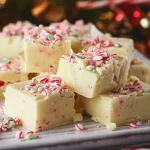 Peppermint White Chocolate Fudge
