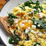Scrambled Eggs With Spinach and Feta