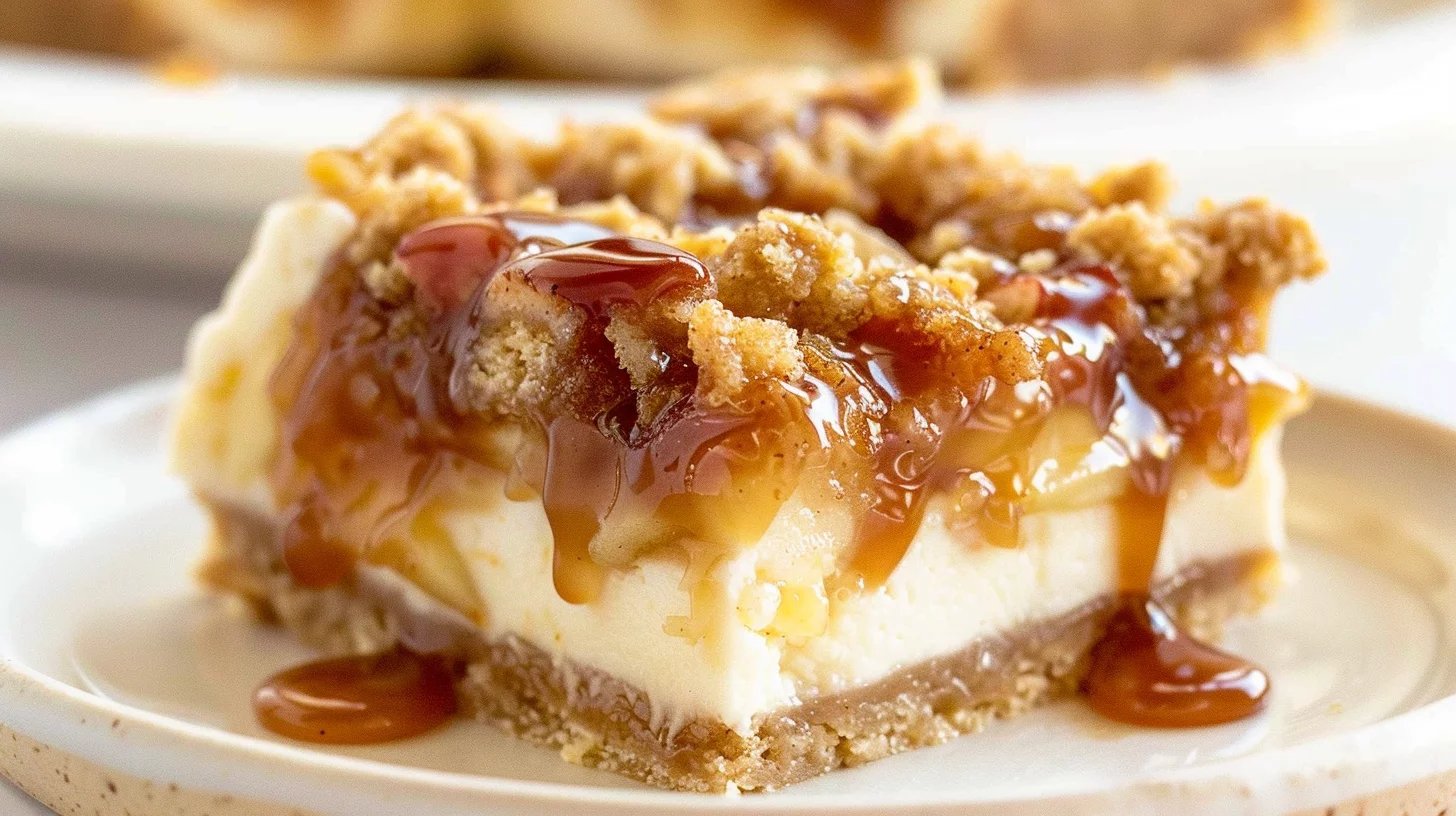 Caramel Apple Cheesecake Bars