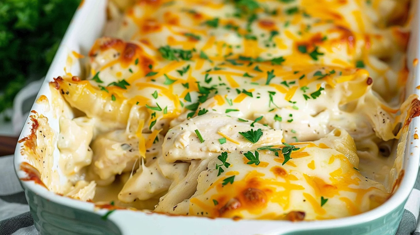 Chicken Alfredo Bake