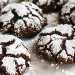 Chocolate Peppermint Crinkle Cookies