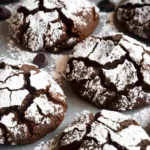 Chocolate Peppermint Crinkle Cookies